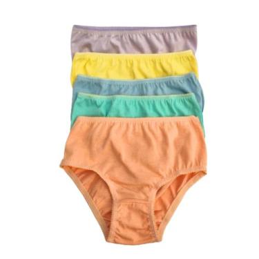 Imagem de Kit com 10 Calcinhas Infantil Juvenil 100% Algodão Tamanhos 12, 14 e 1