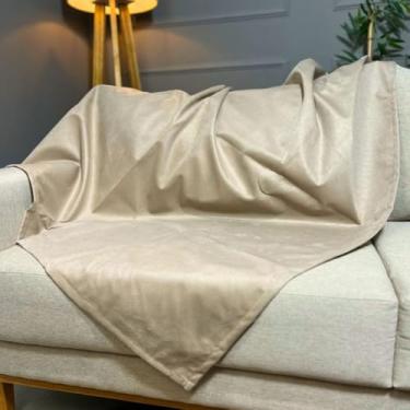 Imagem de Manta Sued Aveludada para Sofá Grande – Toque Macio Conforto e Elegância para sua Sala (Bege,4 Lugares)