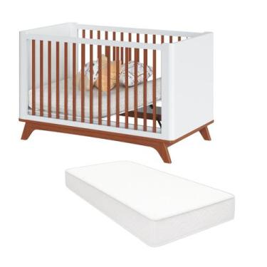 Imagem de Berço Redondo 2 Em 1 Mini Cama Com Colchão Coleção Sambalelê - Divicar