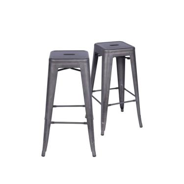 Imagem de Kit 2 Banquetas Média com Apoio Para os Pés Titan Bronze