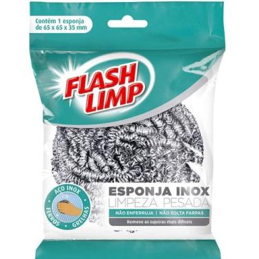 Imagem de Kit 10 Esponja Limpeza Pesada Flash Limp.