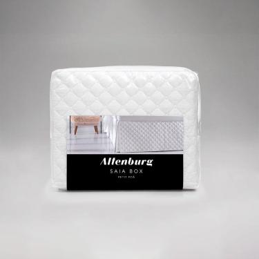 Imagem de Saia Box Altenburg Solteiro Petit Poá Branco