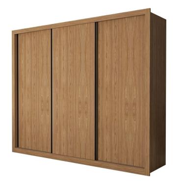 Imagem de Guarda Roupa 3 Portas De Correr 6 Gavetas Nápoli Minastex Carvalho