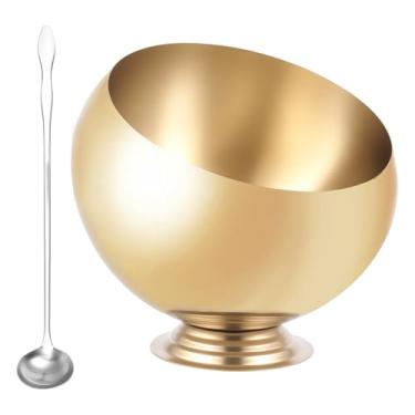 Imagem de KHZSPP Suporte de cápsulas de café, armazenamento de cápsulas de café de aço inoxidável dourado, organizador de creme, tigela de doces, pote de lanches de frutas para bancada, cozinha, sala de