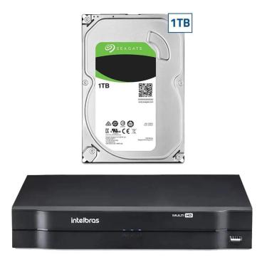 Imagem de Dvr gravador 4 canais mhdx Full hd intelbras + hd 1tb
