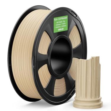 Imagem de DEEPLEE Filamento PLA+ 2.0 1,75 mm, filamento de impressora 3D de resistência mais forte, bege 1 kg, filamento de impressora 3D PLA Plus atualizado, filamento PLA+ de alta velocidade para a maioria