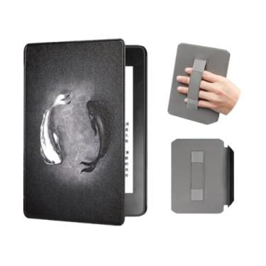 Imagem de Akacy Capa com estampa pintada com alça para Kindle Paperwhite de 6,0 polegadas 11ª geração lançada em 2022/2024 (Modelo: C2V2L3/RS23CV) Proteção de couro PU (35)