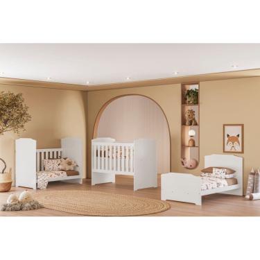 Imagem de Berço Americano 3 Em 1 Multifuncional Mini Cama E Sofá Em MDF