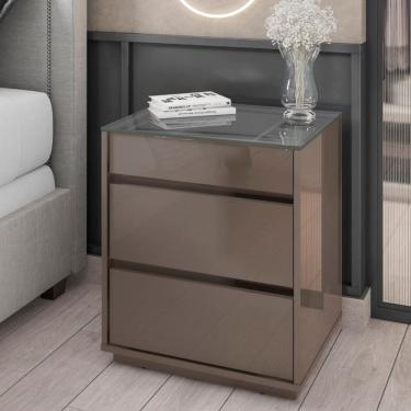 Imagem de Guarda Roupa Casal 3 Portas com Espelho 5 Gavetas Veneto Luciane