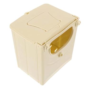 Imagem de 4 caixas de encaixe de periquito de plástico, casas de reprodução seguras para pássaros pequenos, 14 x 9 x 12 cm