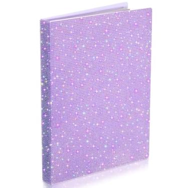 Imagem de MotiMind Portfólio de arte brilhante de 22 x 30 cm, strass, 40 bolsos, fichário de 80 páginas, pasta de apresentação brilhante com mangas de plástico para obras de arte, material de escritório escolar