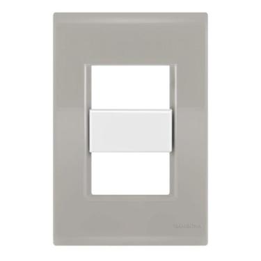 Imagem de Placa 2 Módulos 4X2 - Tramontina Liz Fendi / Branca