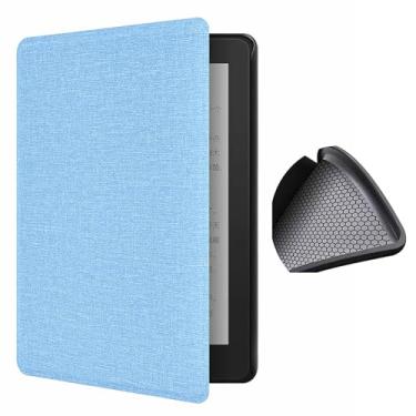 Imagem de Yzlvigrous Caixa de Textura de Pano para Kindle Paperwhite 7/6/5ª Geração 2015/2013/2012, Tampa Traseira de TPU Macia de 6 Polegadas com Sono/despertar Automático, Modelo: DP75SDI/EY21