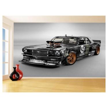 Imagem de Papel De Parede 3D Carro Antigo Ford Mustang Hot 3,5M Cxr49 - Você Dec