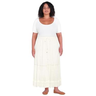 Imagem de City Chic Saia feminina plus size - Nova, Marfim, 54