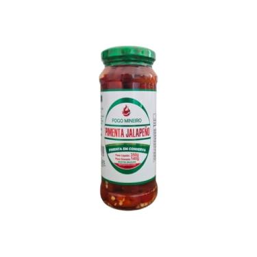 Imagem de Pimenta em Conserva Jalapeno Vermelha 350g Fogo Mineiro Gourmet Premium
