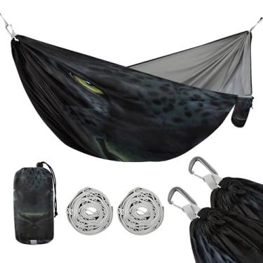 Imagem de ATTX Rede de acampamento Pantera Negra – Redes leves e portáteis, capacidade de 150 kg para uso interno, caminhadas, mochilão, viagens, quintal, praia #596