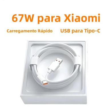 Imagem de Cabo De Carregamento Rápido Tipo-C De 67W Para Xiaomi Mi 13 14 11 12 R