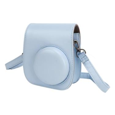 Imagem de Generic Bolsa para Câmera Instantânea, Tenda Antiarranhões Ajustável, Amigável à Pele, 65 Imagens, Capa Protetora de Mini Câmera Pu para Fotografia (Azul)