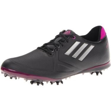 Imagem de adidas Tênis de golfe feminino Adizero Tour, Preto/prata escuro metálico/paixão, 8.5