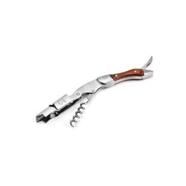 Imagem de Saca-Rolhas em Aço Inox, 19cm x 7,5cm, Metal, Abridor de Vinho, Prata