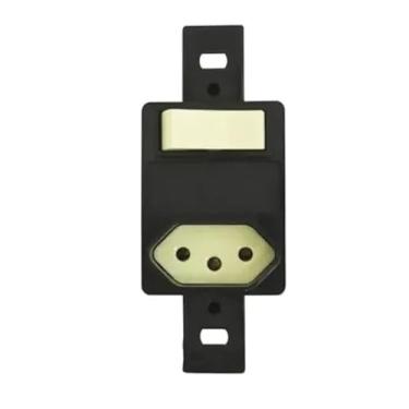 Imagem de INTERRUPTOR PARALELO + TOMADA 2P+T 4X2 10A PRETA - SILENTOQUE - PIAL - 054347