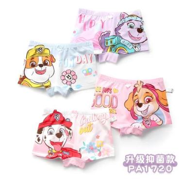Imagem de Conjunto De 4 Calcinhas De Algodão Para Meninas Com Estampa Da Patrulh