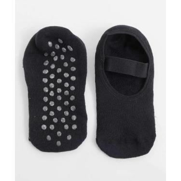 Imagem de Meia Sapatilha Feminina Antiderrapante Marisa Preto-51015, 34a39, Pret