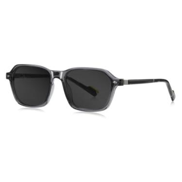 Imagem de JRLLFD Óculos de sol retangulares da moda, óculos de sol femininos, uv400, retrô, gradiente, rebites masculinos (4)