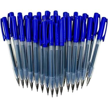 Imagem de Kit 25 Canetas Esferográficas Azul 1.0mm | Escrita Suave Tinta Secagem Rápida | Corpo Transparente Confortável | Ideal Escola Escritório Uso Diário | Material Escolar Papelaria