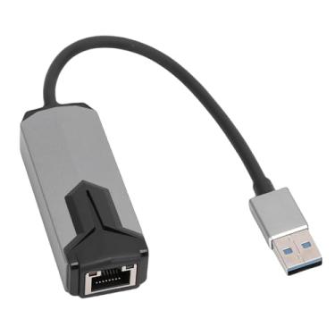 Imagem de Zyyini Adaptador Ethernet 2.5G, Adaptador de Rede Gigabit USB 3.0 para RJ45 Com Velocidade Rápida de 2500 Mbps, Compatível Com Versões Anteriores de 10/100/1000 Mbps, para Laptop,