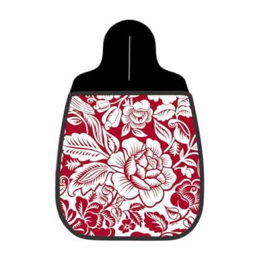Imagem de Lixeira De Carro Organizador Lixinhocar Toile Rouge Floral Branco