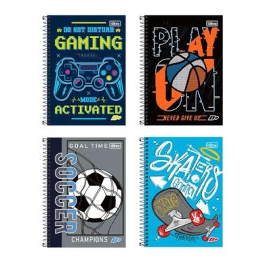 Imagem de Caderno Espiral 1/4 Capa Dura, Tilibra 14052, Multicor