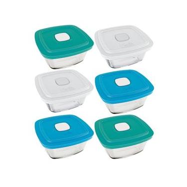 Imagem de Conjunto de Potes Marinex Facilita Vap em Vidro 1 L - 6 Peças