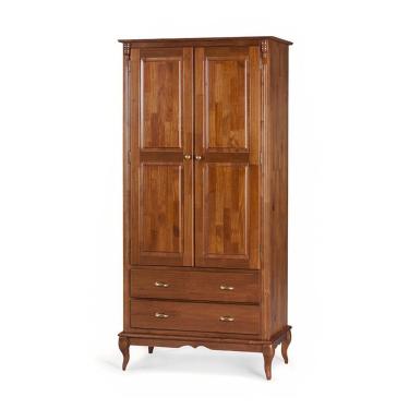 Imagem de Roupeiro 2 Portas E 2 Gavetas Hannover M560818 Cor Imbuia - Verniz