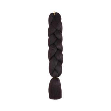 Imagem de Extensões De Cabelo Sintético Multicolorido Roxo De 24 Polegadas Para 
