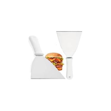 Imagem de Espátula Curva Premium em Aço Inox, 27cm, para Lanches e Pizzas, Resistente e Durável