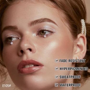 Imagem de JUAAZIN Conjunto de 6 lápis de sobrancelha longos, aparência natural marrom escuro, para sobrancelhas e delineador, lápis de sobrancelha de madeira à prova d'água e à prova de suor com apontador, kit