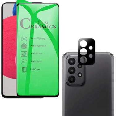 Imagem de Película Lente de Proteção 3D para Galaxy A52S, Kit com Película de Cerâmica 9H Anti-Choque e Protetor de Câmera, Transparente