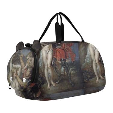 Imagem de Bolsa esportiva Antoine Watteau para meninos e meninas, para viagem, crianças, dança, mochila, Rubens pintando Perseus Andromeda, Clássico