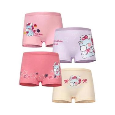 Imagem de Calcinhas De Algodão Para Meninas Com Estampa De Unicórnio, Pacote Com