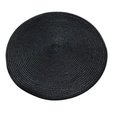 Imagem de Jogo Americano Redondo 4 Lugar Mesa Posta Sousplat Supla - Yang, PRETO