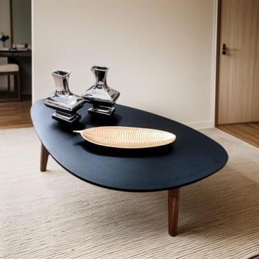 Imagem de Mesa De Centro Sala Orgânica Paris Média Cor Preto Demoglass