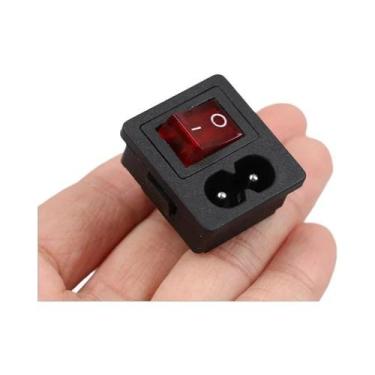 Imagem de Tomada de entrada do cabo, Interruptor basculante de luz vermelha, 250