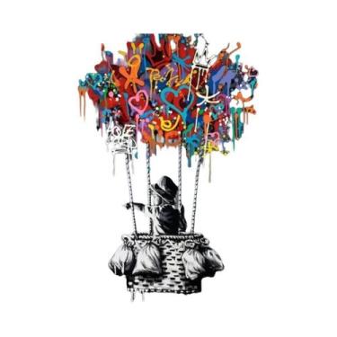 Imagem de Kit De Pintura Em Diamante Graffiti Banksy Balloon Girl, Amor Para Sem
