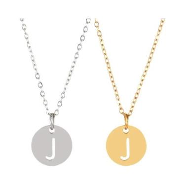 Imagem de Colar De Nome Com Iniciais Em Aço Inoxidável Para Mulheres, Pingente R