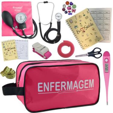 Imagem de Kit Enfermagem Profissional Glicose Estagio Saude Completo - PREMIUM, 