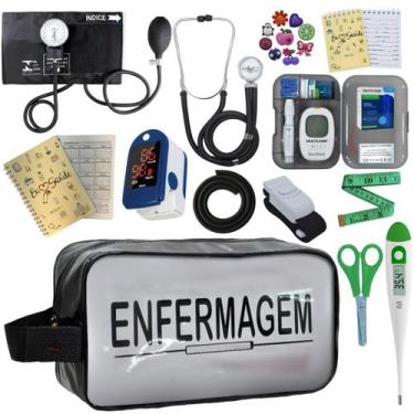Imagem de Kit De Enfermagem Completo Medidor Glicose Aparelho Pressao - PREMIUM,