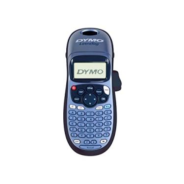 Imagem de Dymo Máquina de etiquetas portátil LetraTag S0883990, impressora de etiquetas de teclado ABC com tela LCD de 13 caracteres fácil de usar, para casa ou escritório, azul, LT-100H, versão do Reino Unido