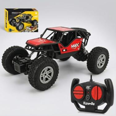 Imagem de Carrinho Controle Remoto Rally Jipe Carro Grande Recarregavel Off Road Com Amortecedores 4x4 Brinquedo Kizumba
